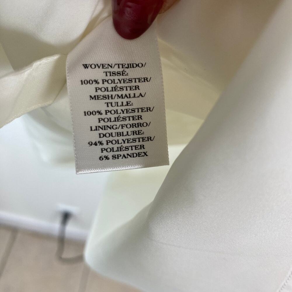 Ann Taylor White Fit & Flare Dress Romantic A-Line Feminine Bridal 12 - Picture 6 of 9